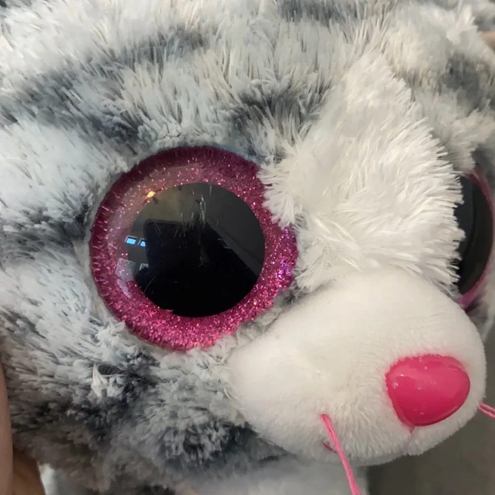 Ty Beanie Boos - Kiki The‎ Grey Cat (Glitter Eyes)